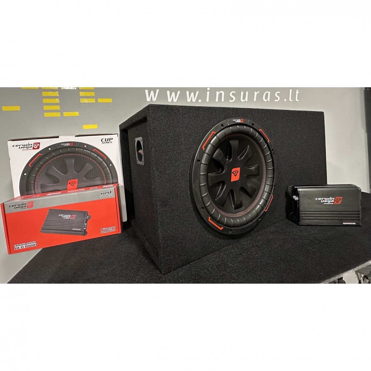 Cerwin Vega CVP12D4 + XED3001D + L Ported BOX 12