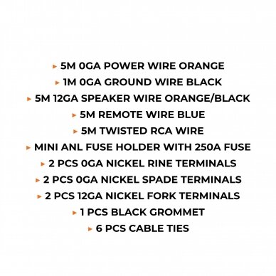 SP Audio SP KIT CABLE 0 AWG 2