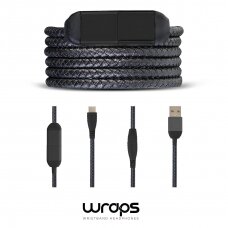 Wraps USBC Gloss Black (USB-C to USB)